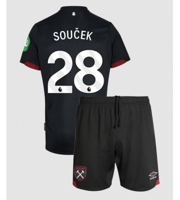West Ham United Tomas Soucek #28 Bortatröja Barn 2024-25 Kortärmad (+ Korta byxor)